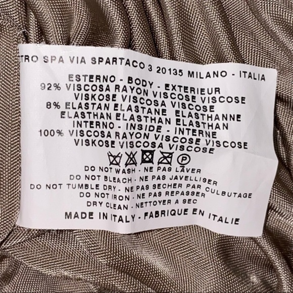 Etro Women’s Size 40 4 Orange Pink Paisley Surplice Cinched Waist Flowy Dress - Picture 10 of 10